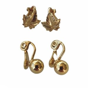 Vintage Monet Gold Clip On Earrings - Set Of 2